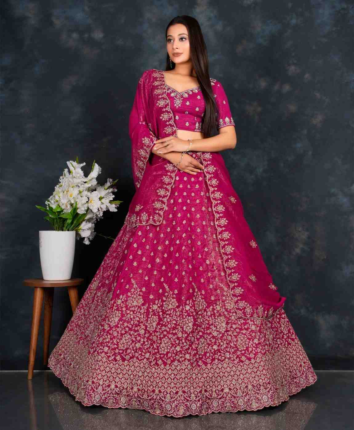 Mirror Work Party Wear Lehenga